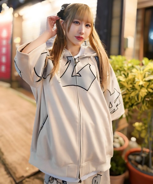 GALFY（ガルフィー） セットアップ GA×GALFY-スウェードキラキラ半袖