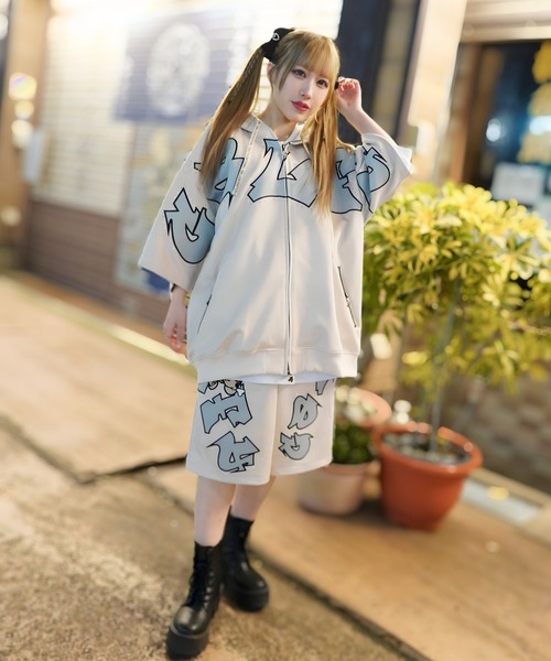 GALFY（ガルフィー） セットアップ GA×GALFY-スウェードキラキラ半袖