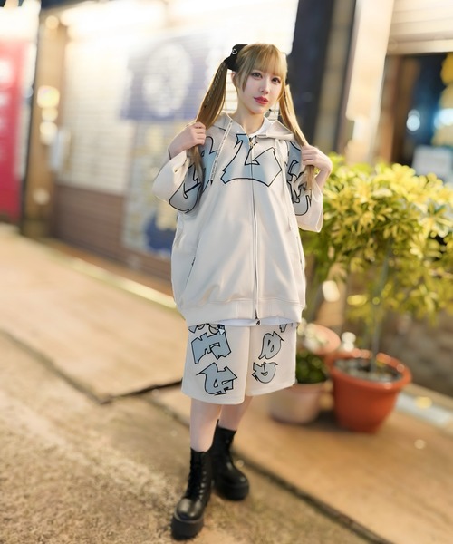 GALFY（ガルフィー） セットアップ GA×GALFY-スウェードキラキラ半袖