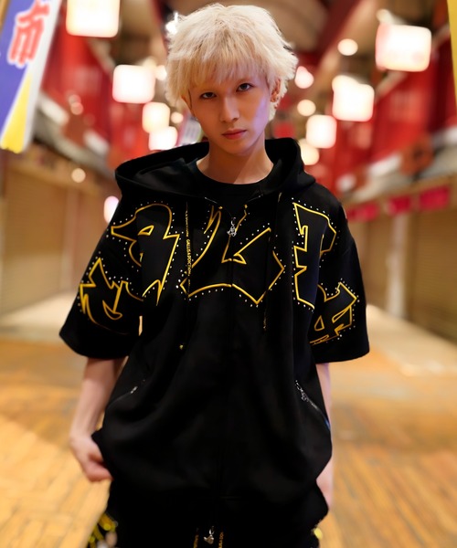 GALFY（ガルフィー） セットアップ GA×GALFY-スウェードキラキラ半袖