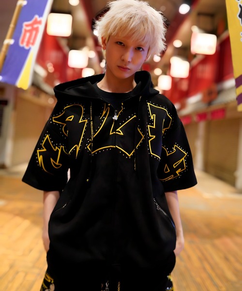 GALFY（ガルフィー） セットアップ GA×GALFY-スウェードキラキラ半袖