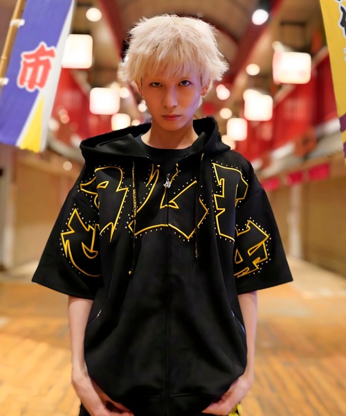 GALFY（ガルフィー） セットアップ GA×GALFY-スウェードキラキラ半袖