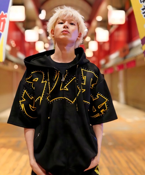 GALFY（ガルフィー） セットアップ GA×GALFY-スウェードキラキラ半袖