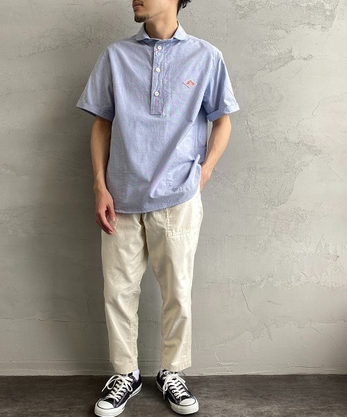 Danton（ダントン） 半袖ポロシャツ 40 ブルー レディース : ZOZOTOWN