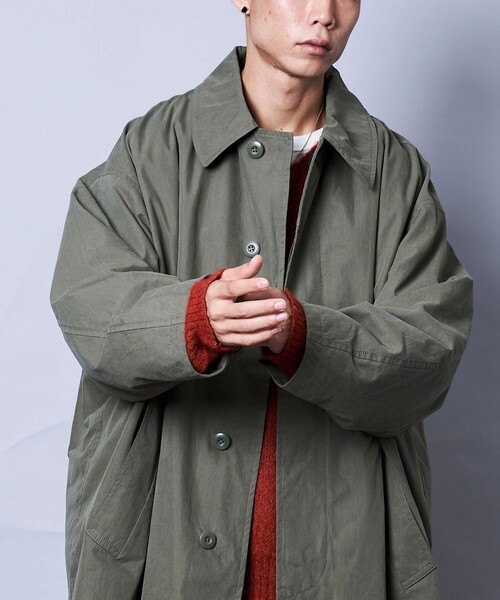 FREAK'S STORE ステンカラーコート　オリーブグリーン FREAK'S STORE（フリークスストア） ステンカラーコート SMALL