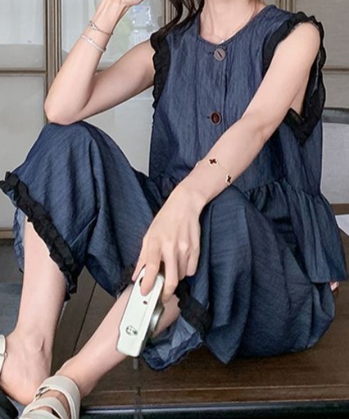 「FAVORITO」 セットアップ L ネイビー レディース_画像4