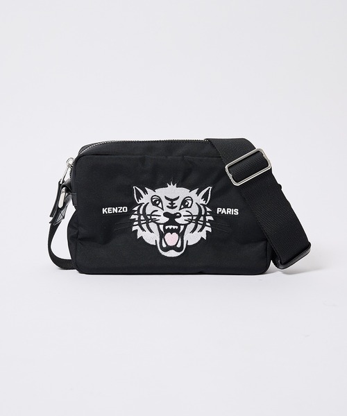 【美品】KENZO ショルダーバッグ 黒 タイガー KENZO（ケンゾー） ショルダーバッグ 「KENZO/ケンゾー」CROSSBODY BAG