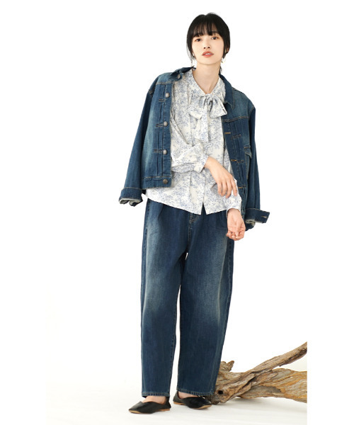 「e-zakkamania stores」 長袖ブラウス M ライトブルー レディース_画像3
