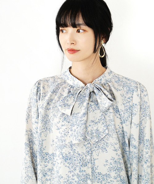 「e-zakkamania stores」 長袖ブラウス M ライトブルー レディース_画像9