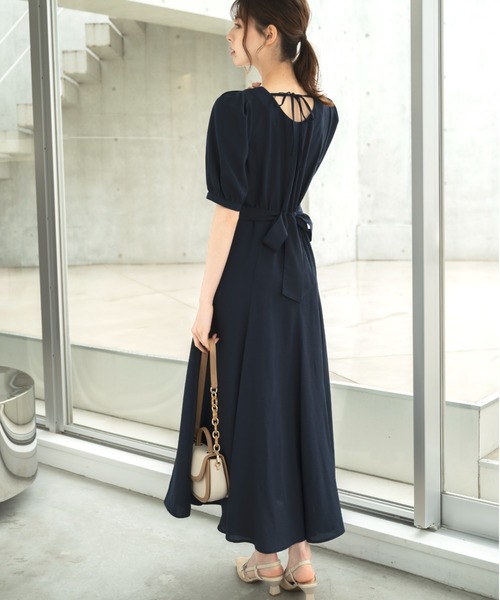 「MISCH MASCH」 半袖ワンピース S ホワイト×ブラック レディース_画像7