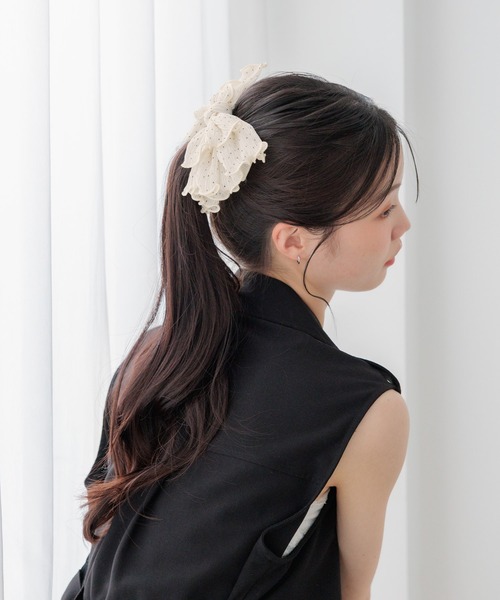 Heather（ヘザー） ヘアクリップ ドットリボンバレッタ 856473