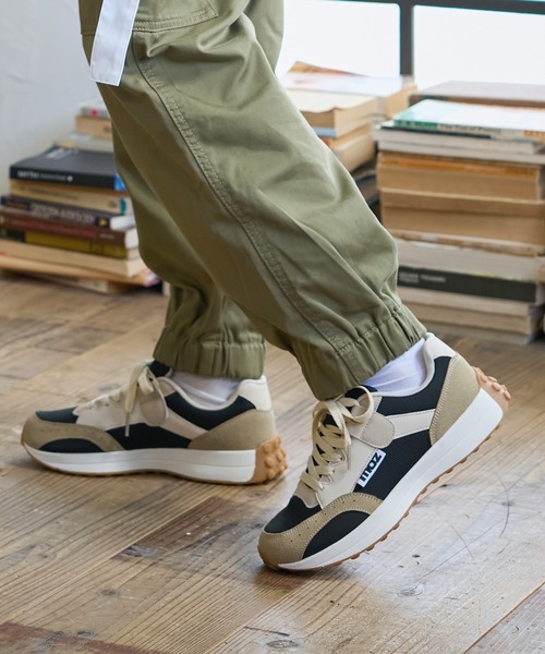 「moz」 ローカットスニーカー 23.5cm ネイビー レディース_画像8