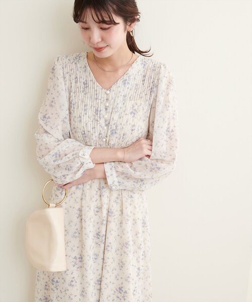 「natural couture」 長袖ワンピース FREE ベージュ レディース_画像2