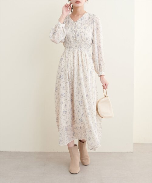「natural couture」 長袖ワンピース FREE ベージュ レディース_画像5