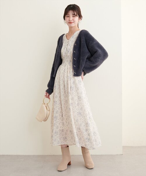 「natural couture」 長袖ワンピース FREE ベージュ レディース_画像7