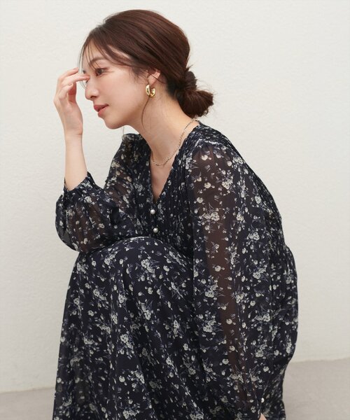 「natural couture」 長袖ワンピース FREE ベージュ レディース_画像9