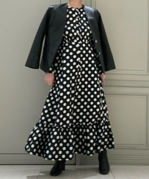 「styling/」 長袖ワンピース 0 ブラック レディース_画像2