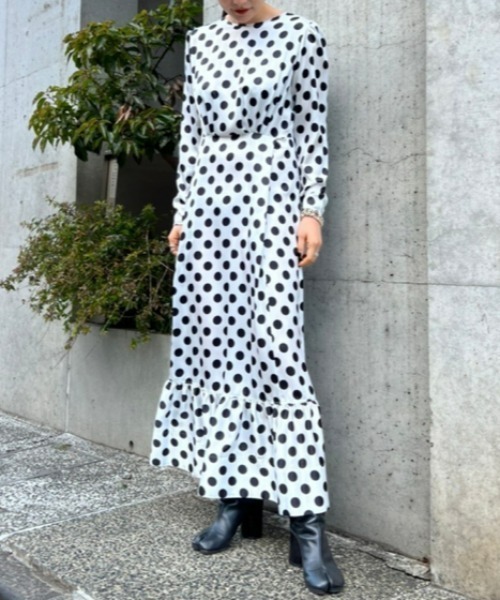 「styling/」 長袖ワンピース 0 ブラック レディース_画像3