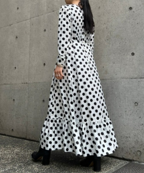「styling/」 長袖ワンピース 0 ブラック レディース_画像8