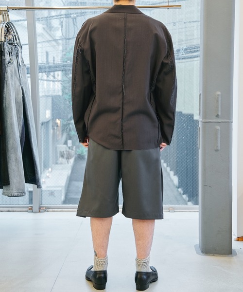 CONZ スラックス curve leg wide shorts/ショートパンツ/夏服/カーブ