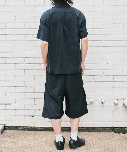 CONZ スラックス curve leg wide shorts/ショートパンツ/夏服/カーブ
