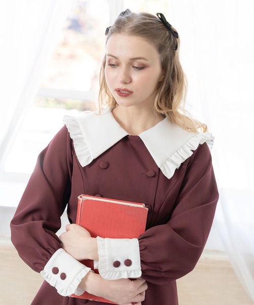 「DearMyLoveRose」 長袖ワンピース MEDIUM ブラック系その他 レディース_画像4