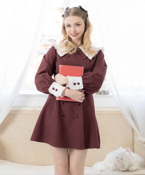 「DearMyLoveRose」 長袖ワンピース MEDIUM ブラック系その他 レディース_画像5