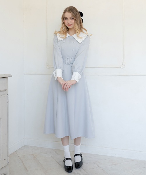 「DearMyLoveRose」 長袖ワンピース MEDIUM ブラック系その他 レディース_画像6