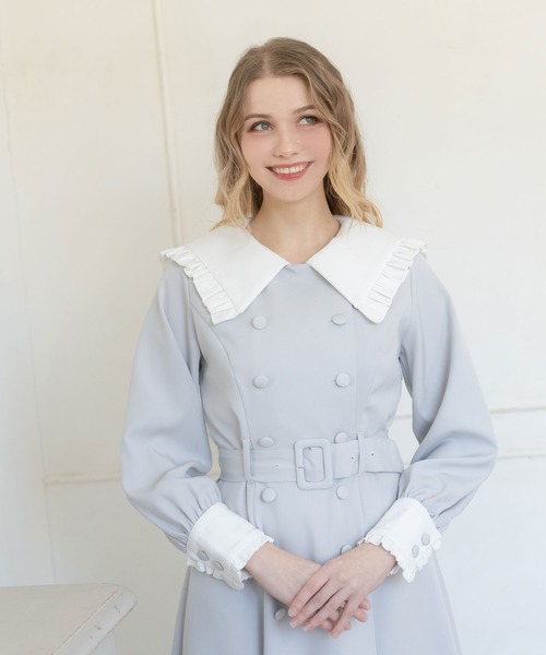 「DearMyLoveRose」 長袖ワンピース MEDIUM ブラック系その他 レディース_画像7