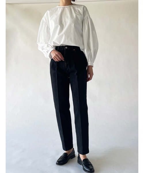 「SERGE de bleu」 デニムパンツ 25 ブラック レディース_画像3