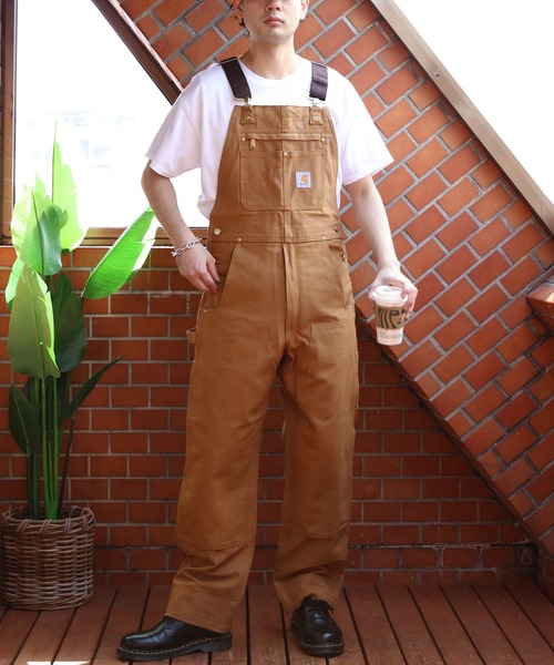 Carhartt（カーハート） オーバーオール W34xL30 ブラウン メンズ
