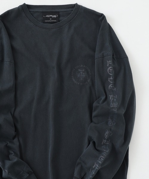 tシャツ ED HARDY ピグメント加工 クロスモチーフ柄長袖Tシャツ メンズ レディース | Ed Hardy | 12