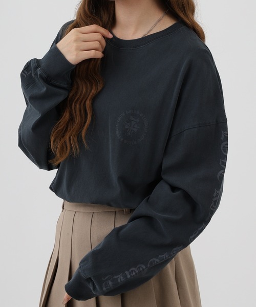 tシャツ ED HARDY ピグメント加工 クロスモチーフ柄長袖Tシャツ メンズ レディース | Ed Hardy | 03