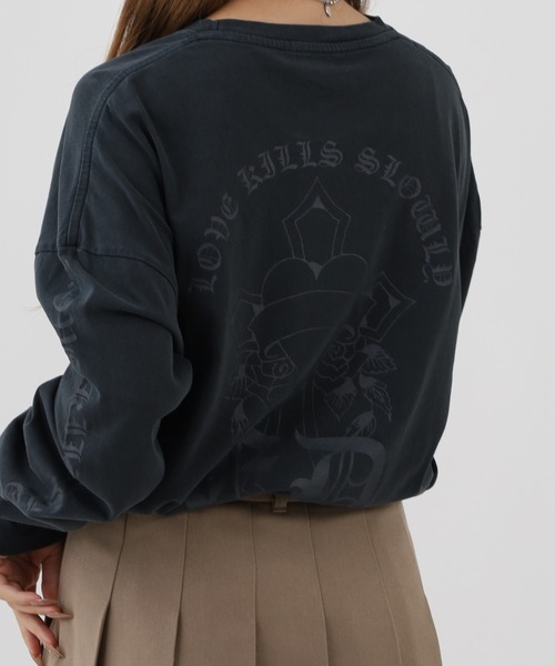 tシャツ ED HARDY ピグメント加工 クロスモチーフ柄長袖Tシャツ メンズ レディース | Ed Hardy | 05