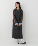 ロング スカート 「前後2WAY」デニムジャン...の詳細画像3