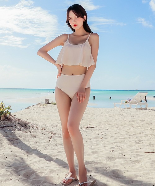 Lace Ladies 水着 カバーアップショートパンツ付キャミソール