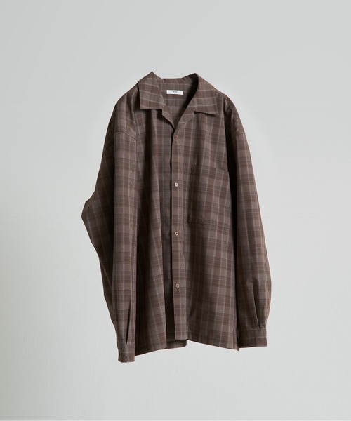 WYM LIDNM シャツ 「WYM LIDNM」VINTAGE CHECK WIDE SHIRT メンズ