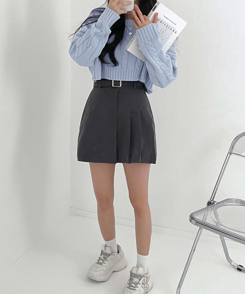 Girly Doll（ガーリードール） ニット セーター クロップド丈ケーブル