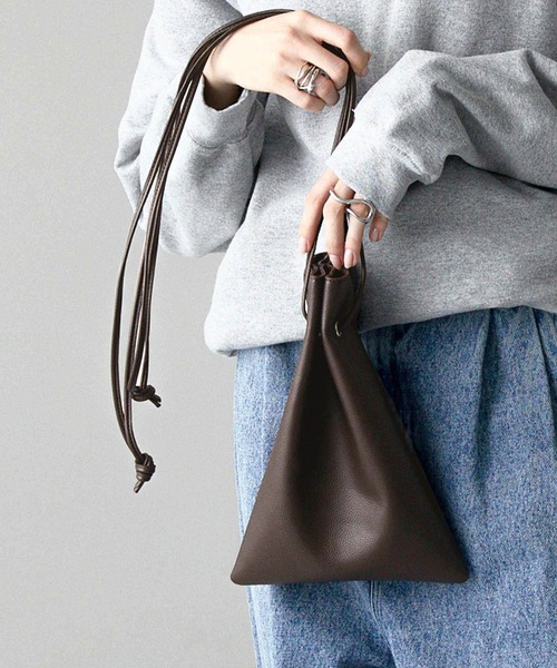 Alex ショルダーバック ショルダーバッグ 「Alfred Alex」synthetic leather drawstring