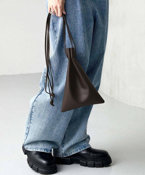 Alex ショルダーバック ショルダーバッグ 「Alfred Alex」synthetic leather drawstring