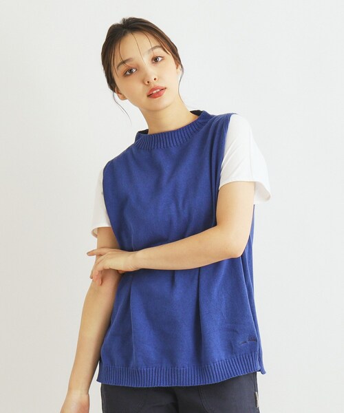 ベスト ジレ 「カラー追加／コットンカシミヤ／日本製／ワンマイルウエア」ニットベスト レディース LAURA ASHLEY ベスト ジレ 「カラー追加／コットンカシミヤ