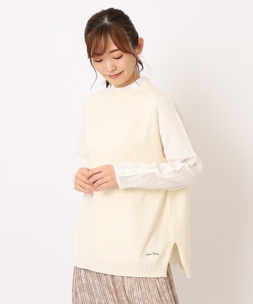 RRL アイボリー ベスト レディース LAURA ASHLEY（ローラアシュレイ） ベスト ジレ 「カラー追加