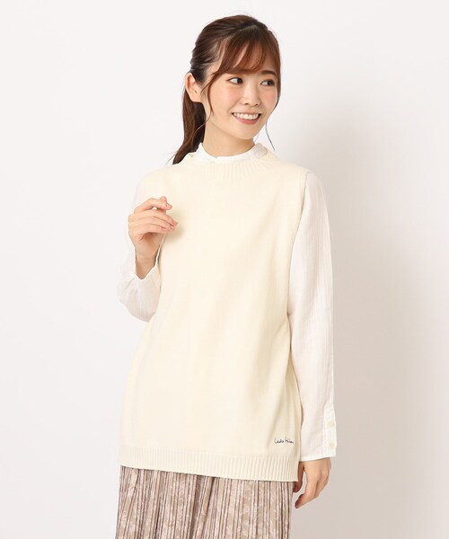 LAURA ASHLEY ベスト ジレ 「カラー追加／コットンカシミヤ