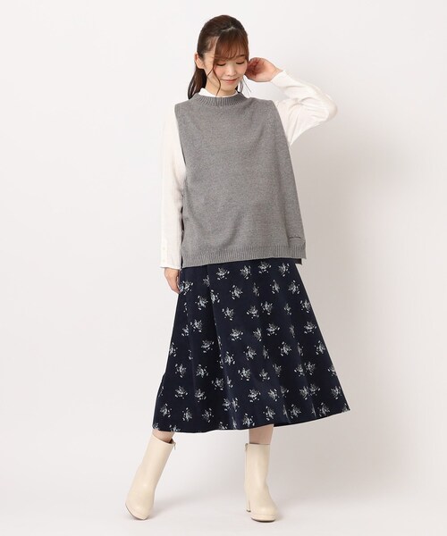 LAURA ASHLEY ベスト ジレ 「カラー追加／コットンカシミヤ
