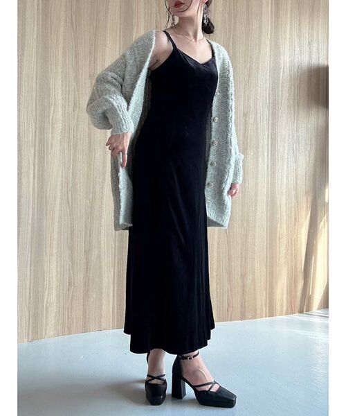 【新品】dazzlin キャミワンピース dazzlin ワンピース バックレースアップ別珍キャミワンピース