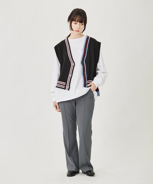 ベスト ミルクフェド MILKFED KNIT VEST レディース ブランド 春 黒 白 黄色 レディースベスト ジレ オシャレ シンプル 可愛い MILKFED. ベスト ミルクフェド MILKFED KNIT VEST レディース
