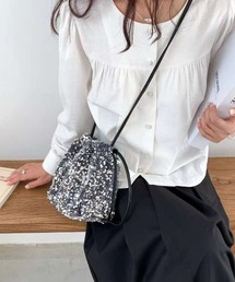ap retro ショルダーバッグ バッグ スパンコール巾着バッグ