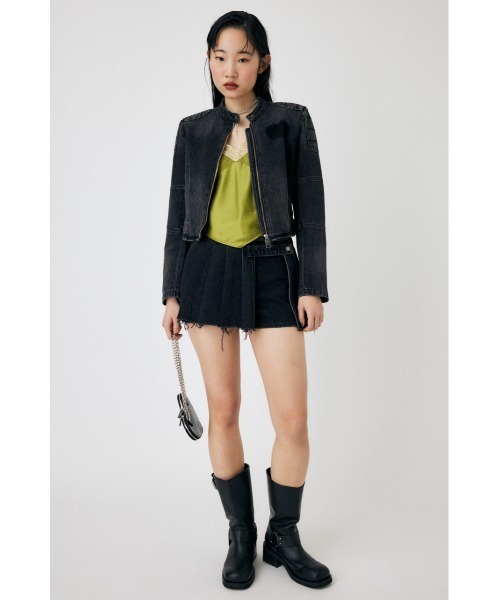 MOUSSY PLEATS LAYERED ショーツ デニム ショートパンツ MOUSSY PLEATS LAYERED ショーツ デニムショートパンツ
