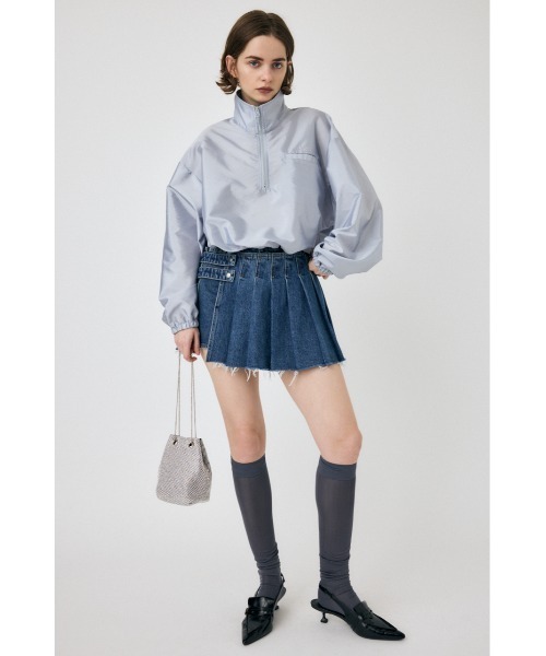 MOUSSY PLEATS LAYERED ショーツ デニム ショートパンツ MOUSSY PLEATS LAYERED ショーツ デニムショートパンツ