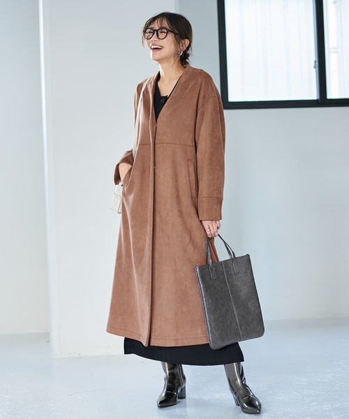 STYLE DELI（スタイルデリ） ノーカラーコート コート フェイク